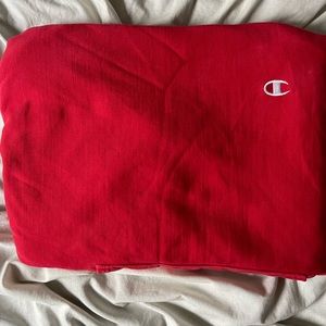 Red reverse weave champion sweater